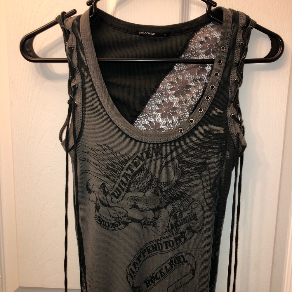 Salvage Distressed Tank Top